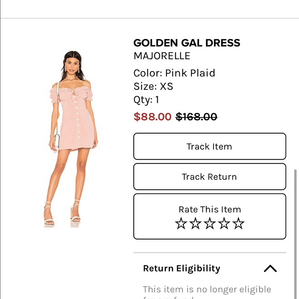 Majorelle Pink Plaid Dress in XS